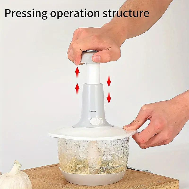 2L Manual Hand-Push Vegetable Chopper & Grater