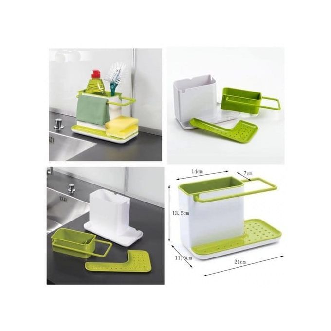 3-in-1 Sink Soap Dispenser & Sponge Organizer