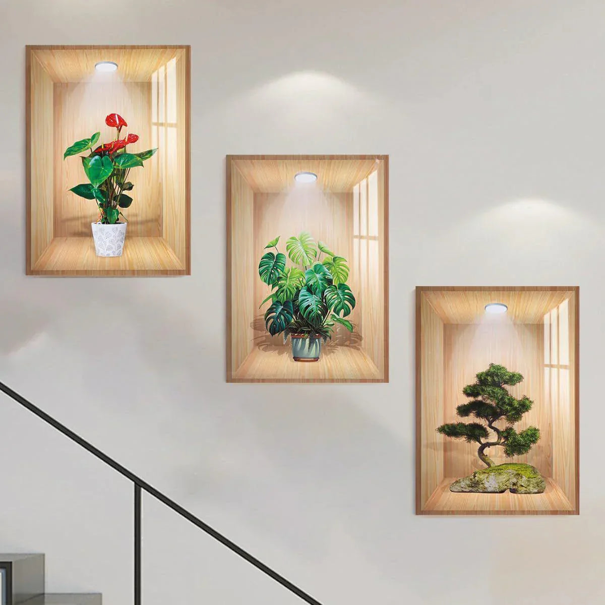 3D Green Plant Wall Stickers