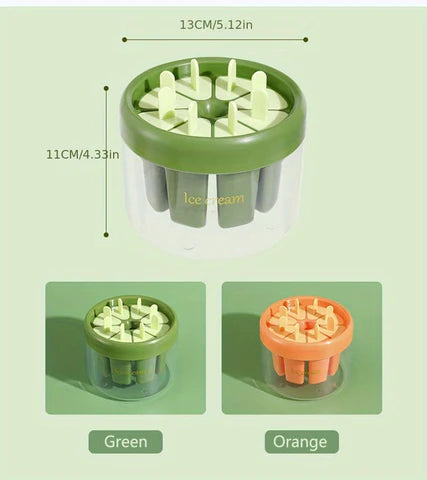 Plastics Ice Cream Mold DIY Dessert Popsicle Moulds Tray Ice Cube Maker
