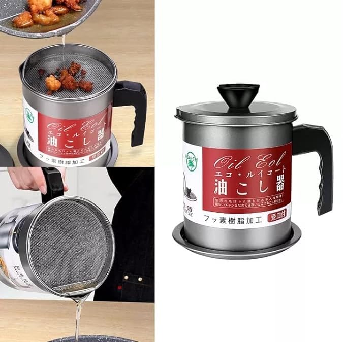 1.4L Oil Filter Pot with Stainless Steel Strainer