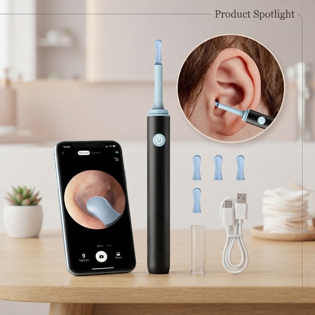 Camera ear cleaner personal care kit
