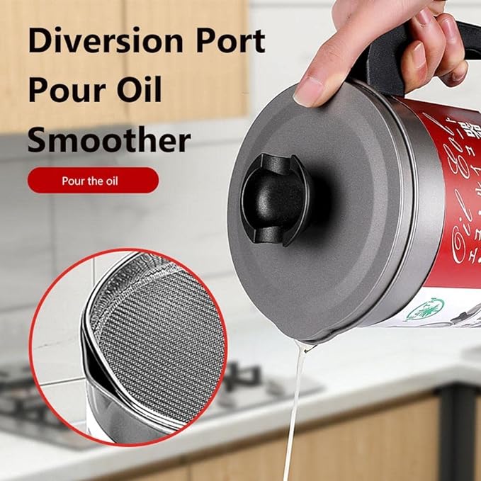 1.4L Oil Filter Pot with Stainless Steel Strainer