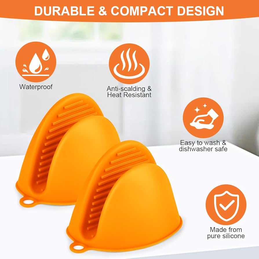 Silicone Heat-Resistant Pot Holder Clips – 1 Pair