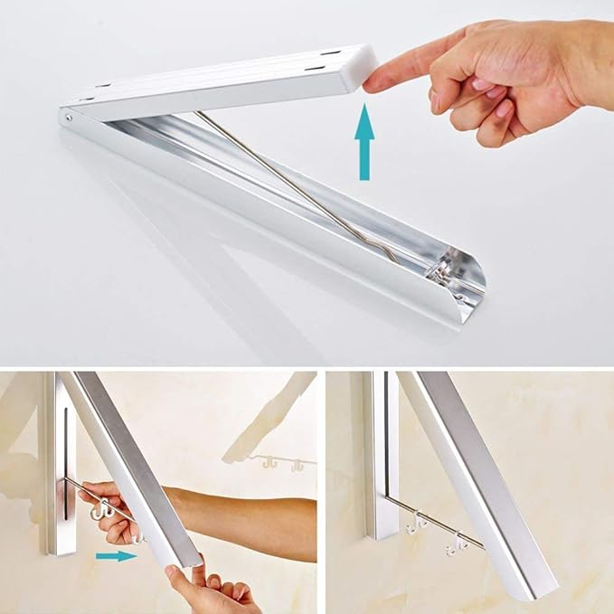 Foldable Wall-Mounted Clothes Drying Rack