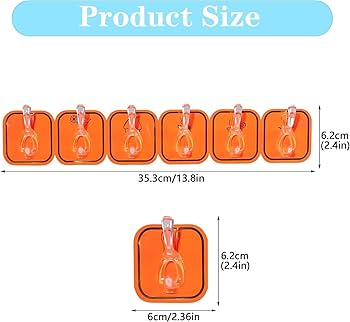 Wall-Mounted 6-Hook Organizer – Pack of 2