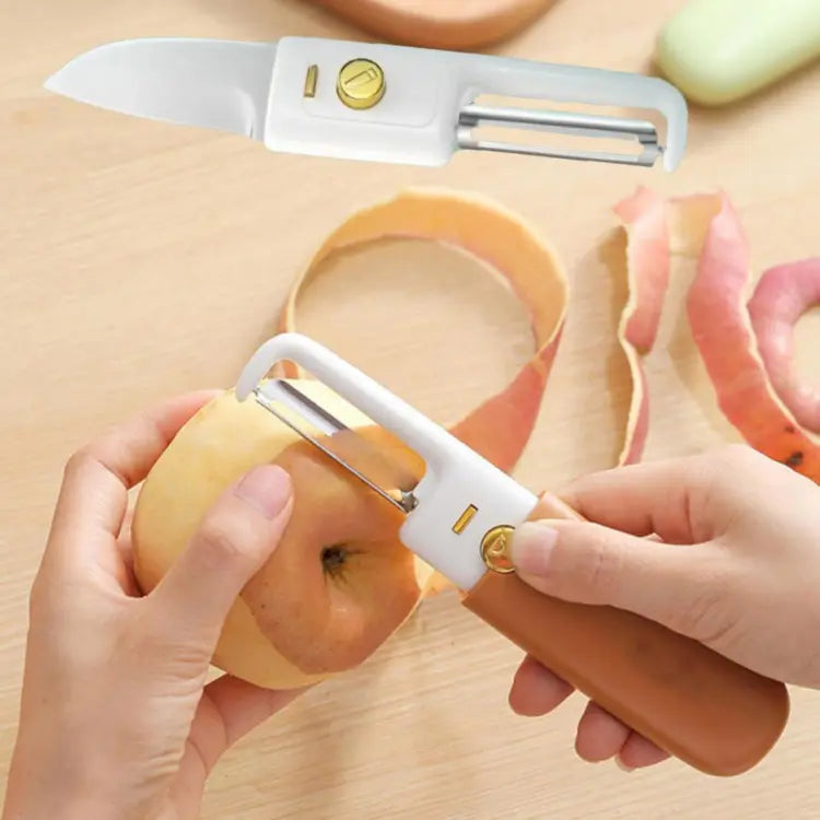 2-in-1 Stainless Steel Fruit Knife with Peeler