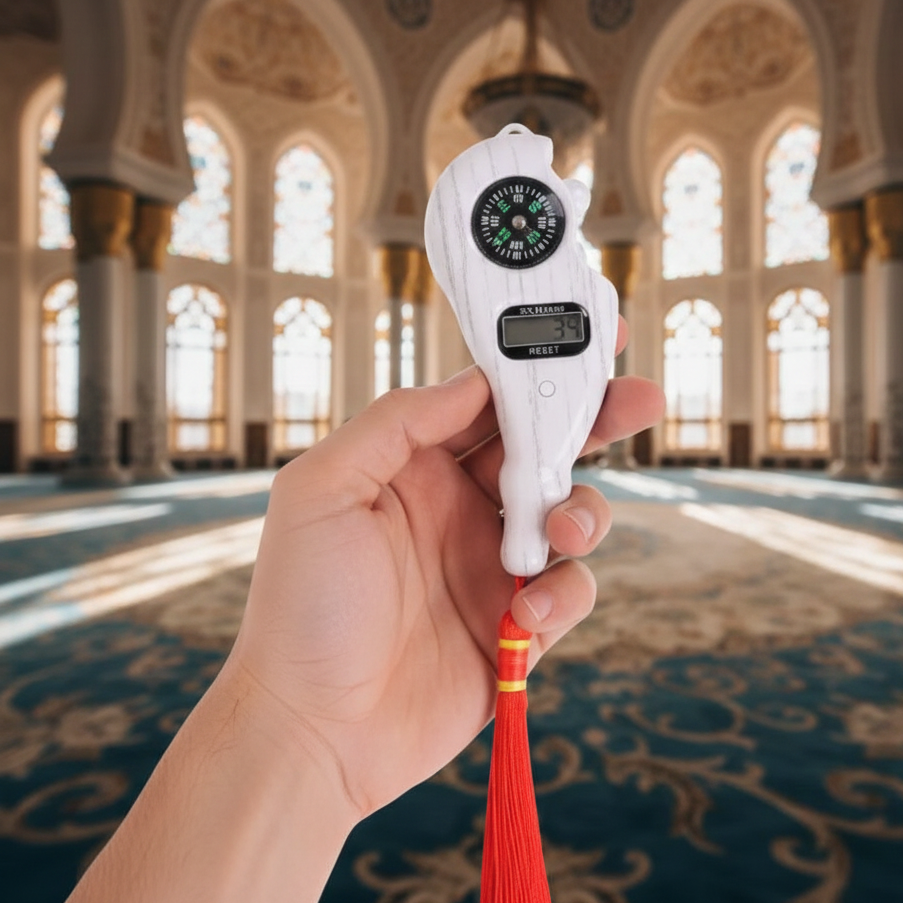 Digital Counter Rotating Prayer Beads Portable Finger Tasbeeh (random color)