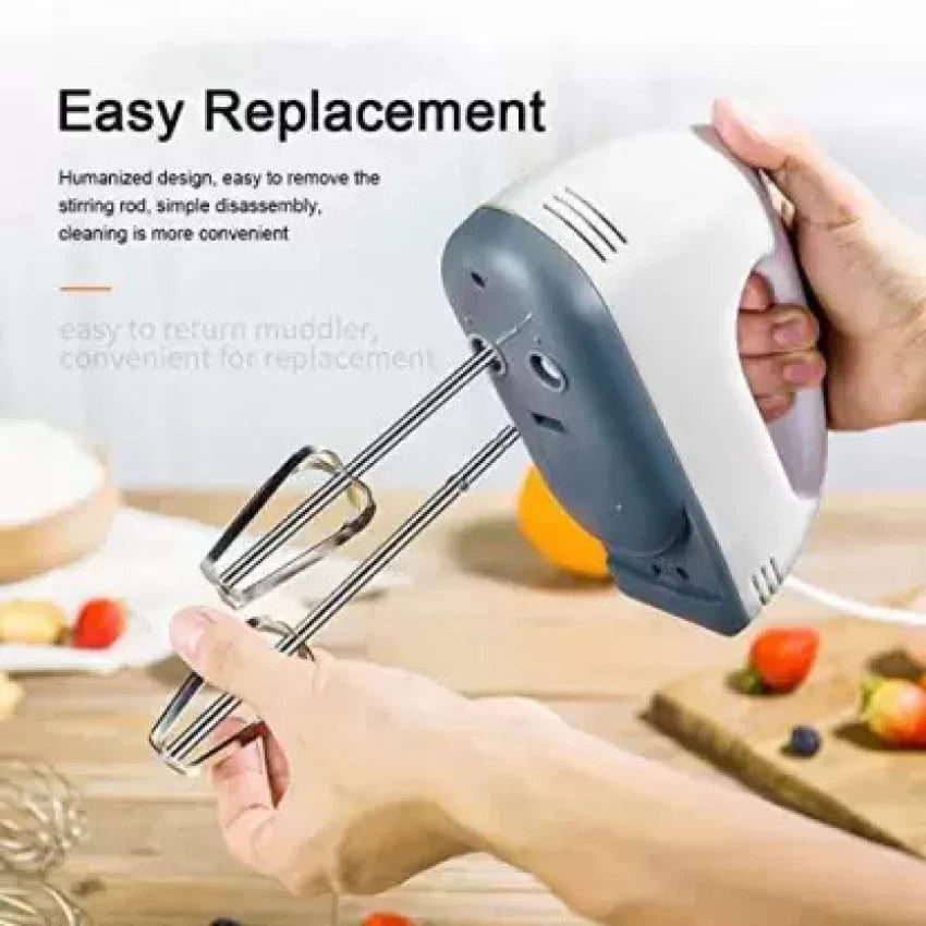 7-Speed Electric Hand Mixer with Stainless Steel Attachments