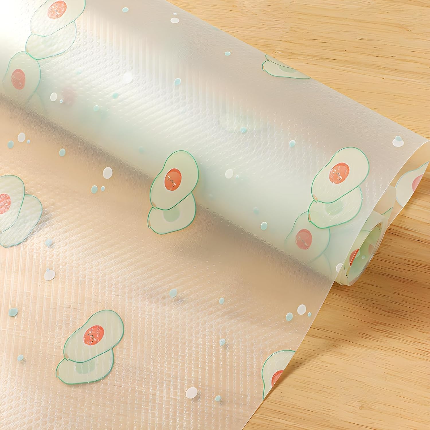 Non-Slip Plastic Shelf Liner Roll, Multipurpose Cabinet Drawer for Kitchen, Fridge, Table (Random Design)