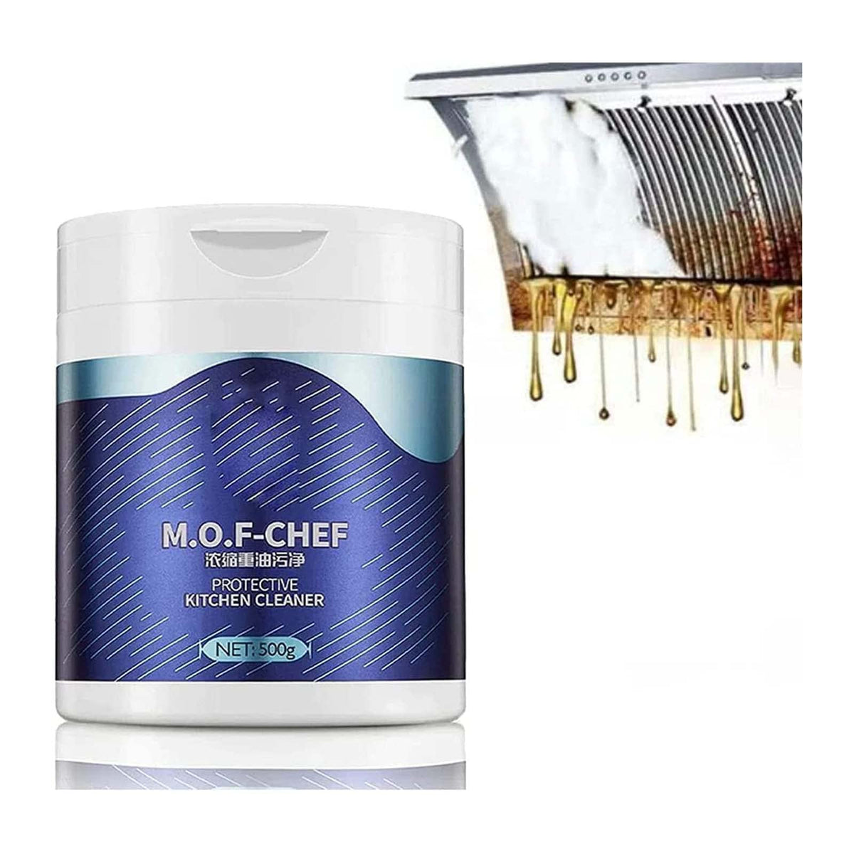 MOF Chef Heavy-Duty Kitchen Oil Stain Cleaning Powder