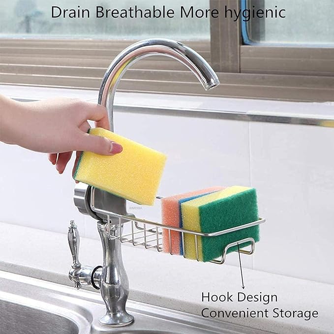 Stainless Steel Sink Faucet Sponge Holder