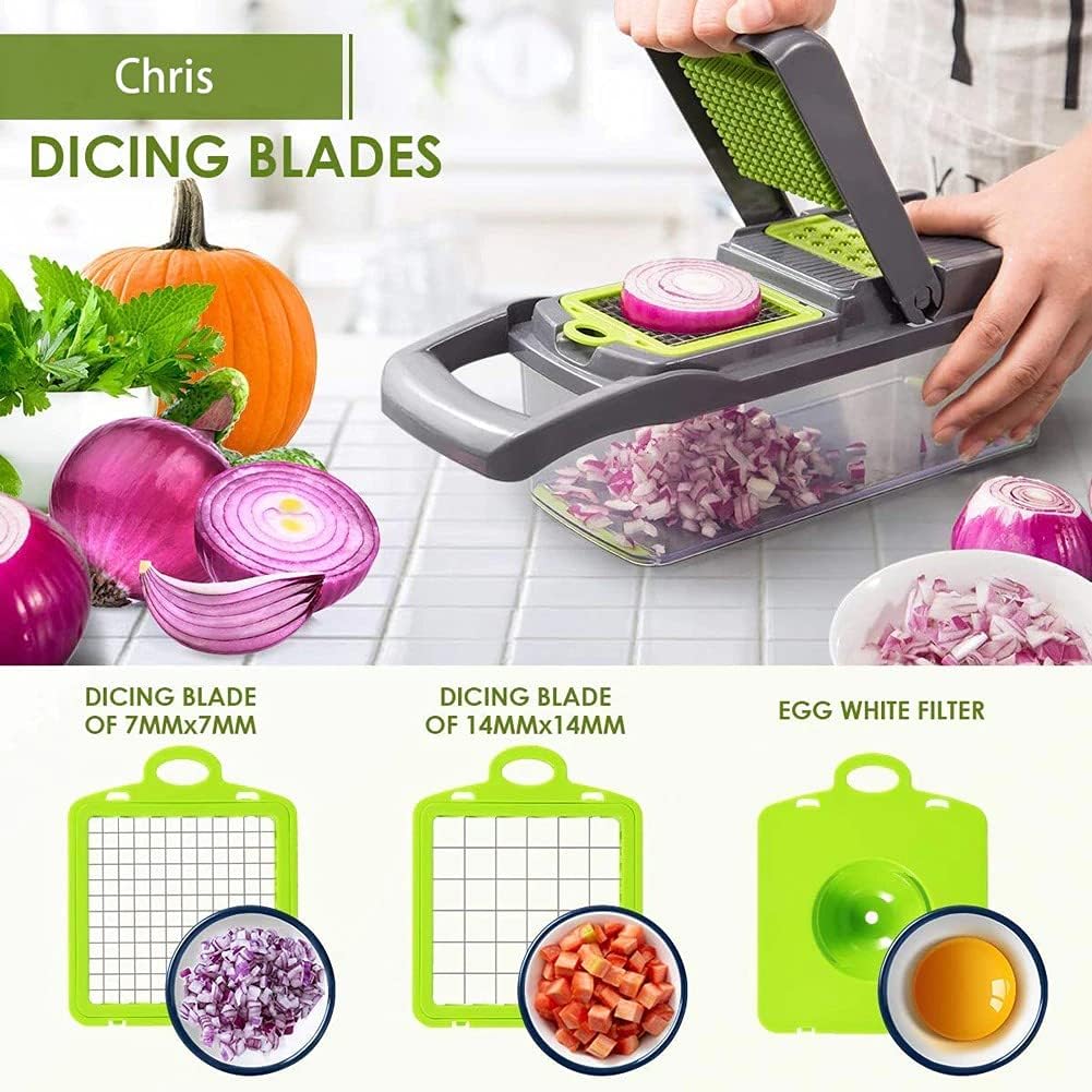 16-in-1 Multifunctional Vegetable Slicer with Basket