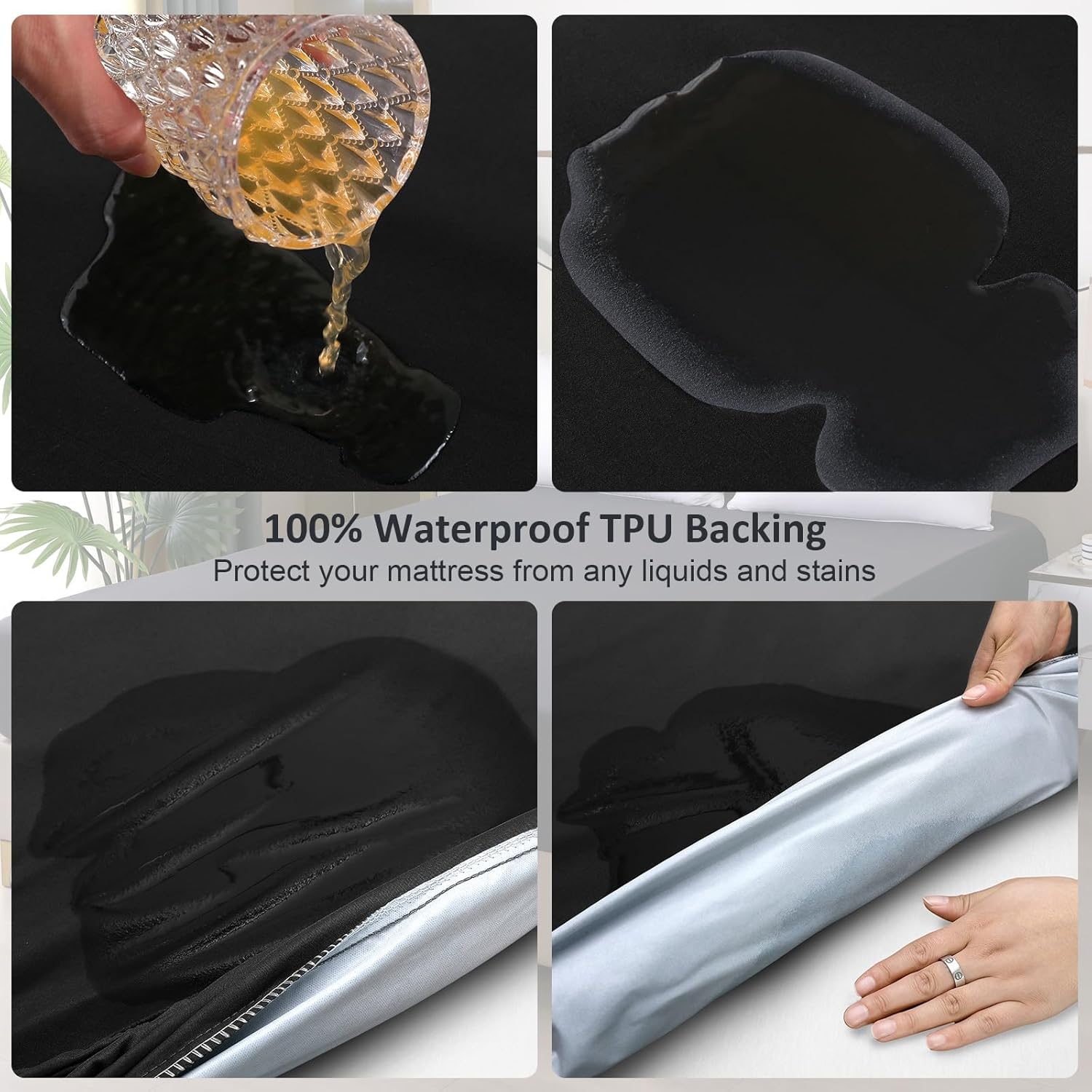 Premium Waterproof King Size Mattress Cover | Breathable, Soft, Noiseless, And Dustproof Protection