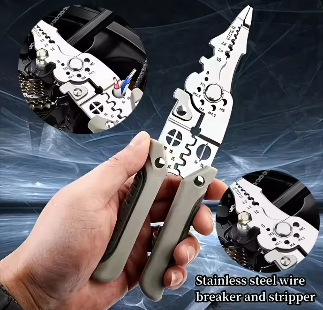 16-in-1 Multifunctional Wire Stripper – Heavy-Duty Electrical Tool & Cable Cutter