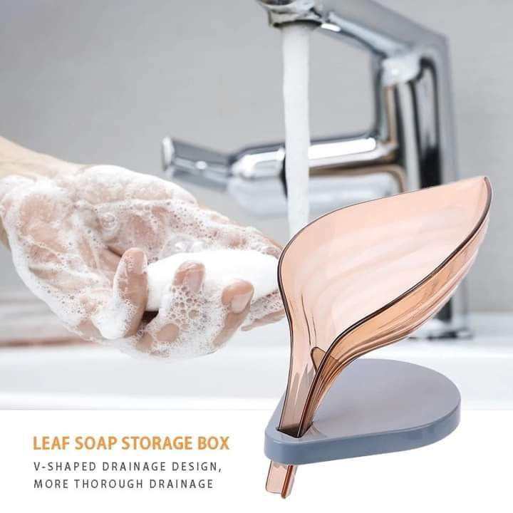 Leaf Shape Self-Draining Soap Holder – Pack of 5