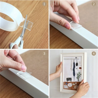 Transparent Double-Sided Nano Grip Tape – 3 Meter