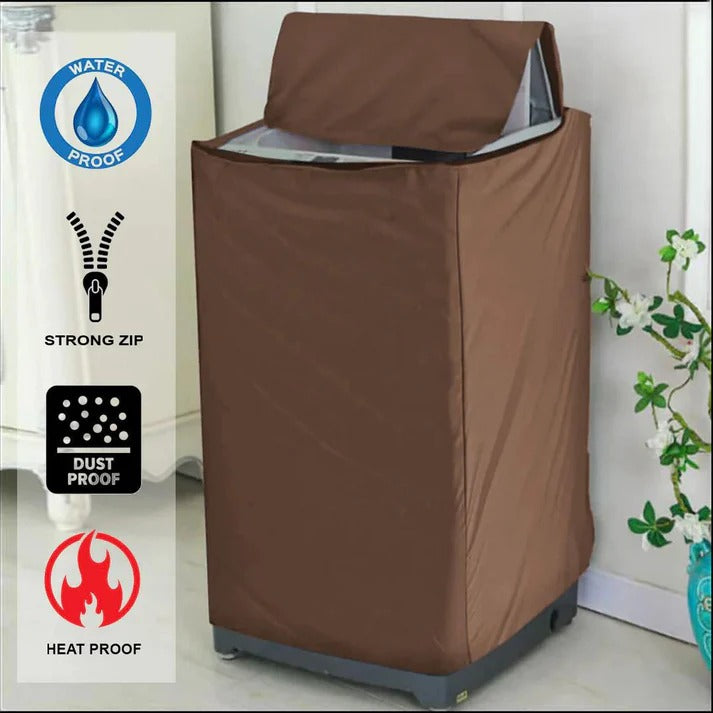 Washing machine cover brown