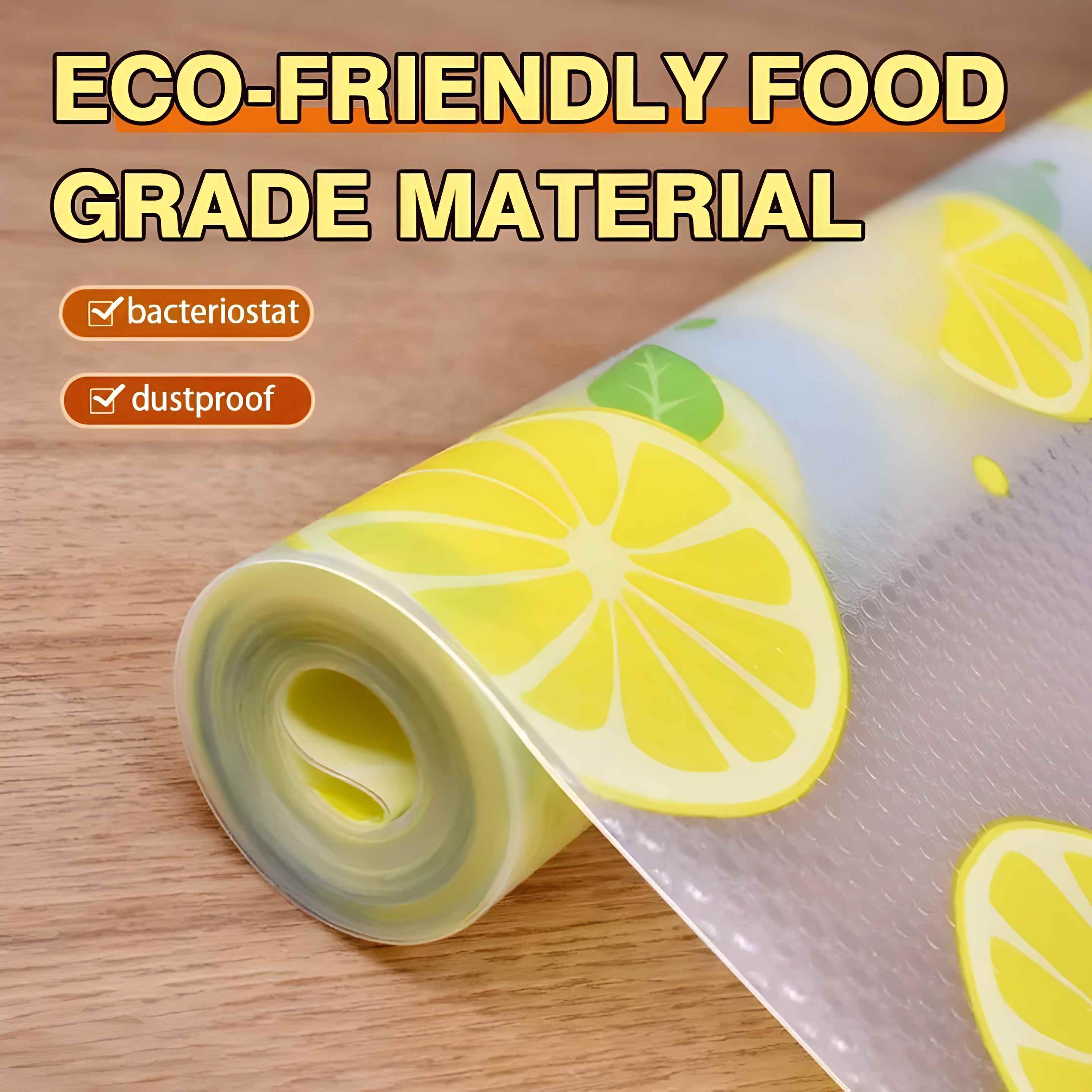 Non-Slip Plastic Shelf Liner Roll, Multipurpose Cabinet Drawer for Kitchen, Fridge, Table (RANDOM DESIGN)