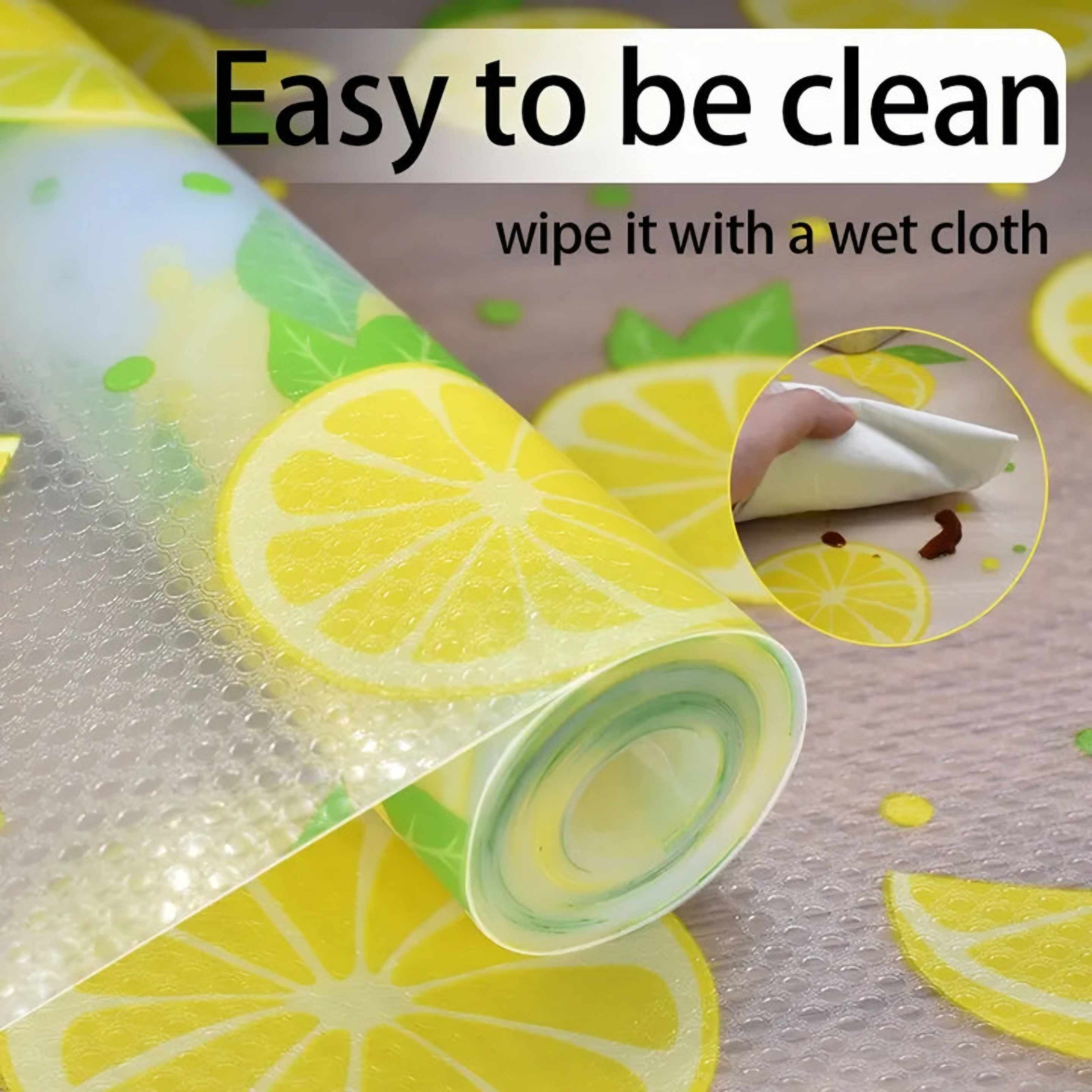 Non-Slip Plastic Shelf Liner Roll, Multipurpose Cabinet Drawer for Kitchen, Fridge, Table (Random Design)