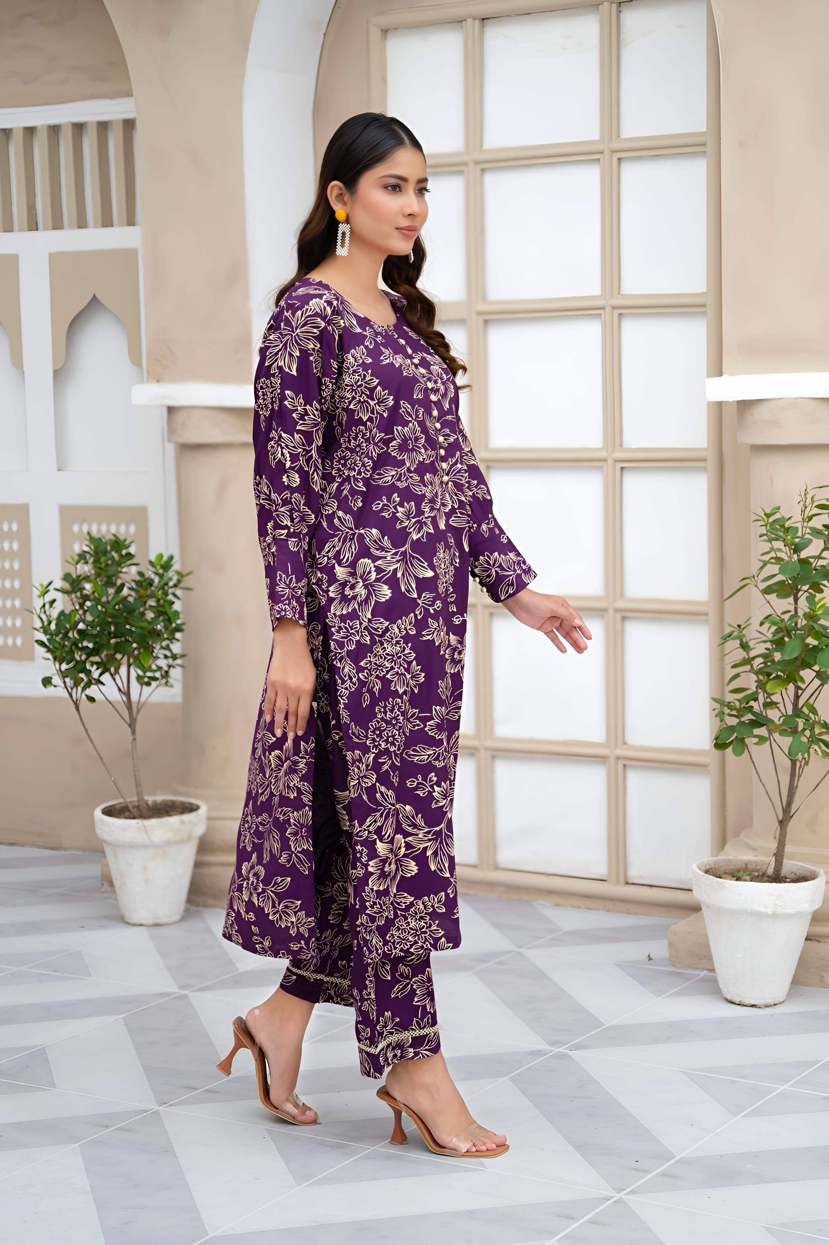 Plum - 2 Piece Lawn RTW