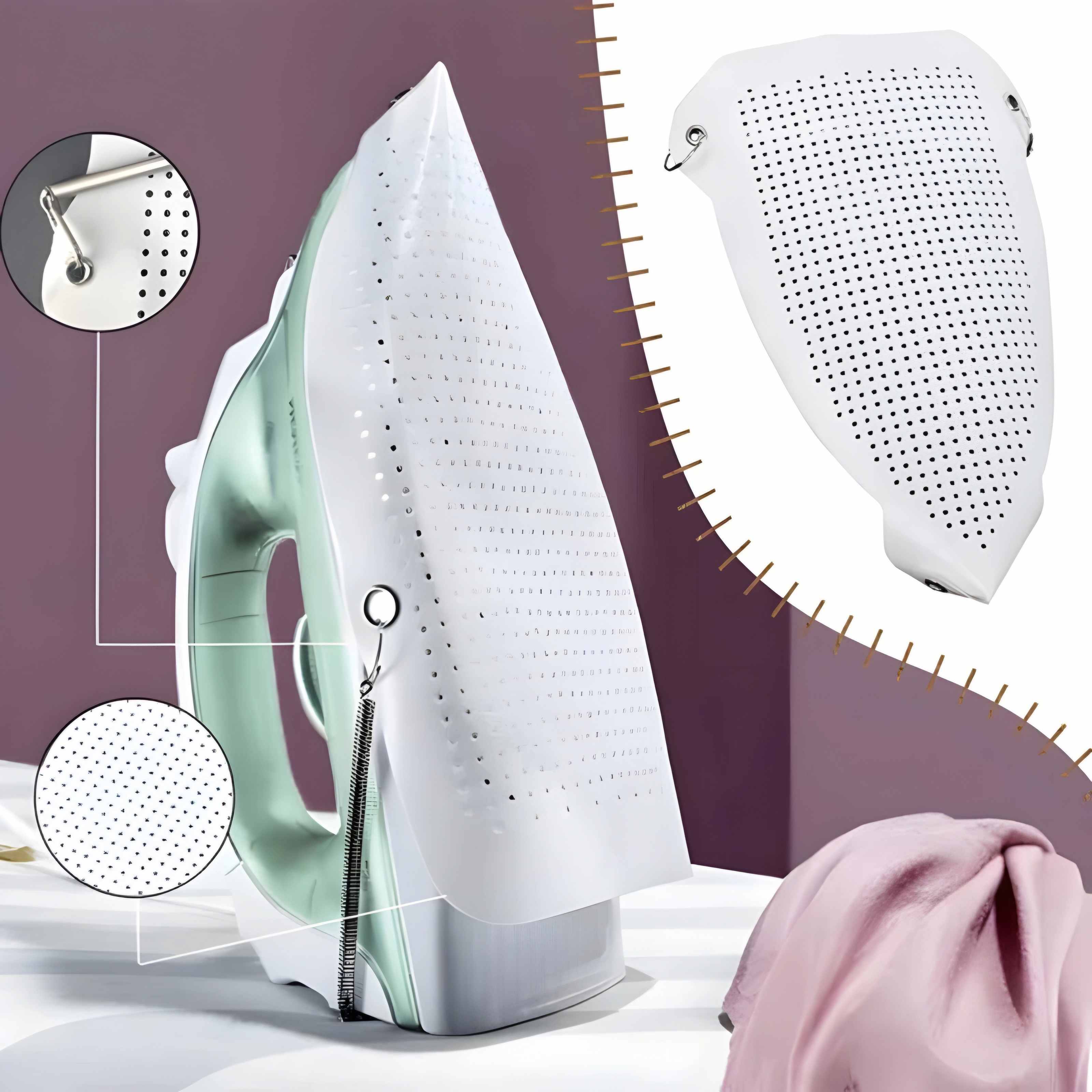 Teflon Iron Cover Protector – Non-Stick Heat Resistant Ironing Shoe for Clothes Protection