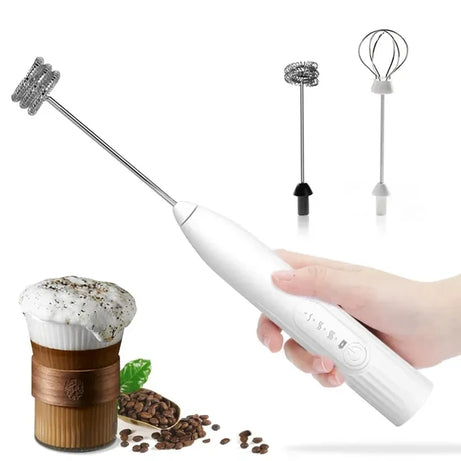 2 In 1 Rechargeable Electric Coffee and Egg Beater and Mixer Milk Frother