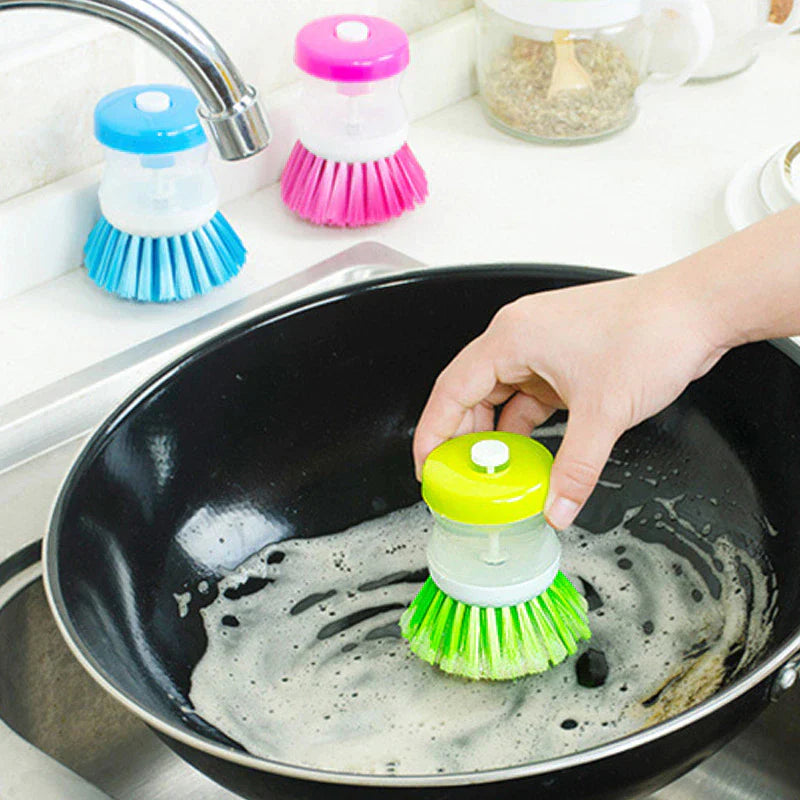 Self-Dispensing Dish Cleaning Brushes – Pack of 2