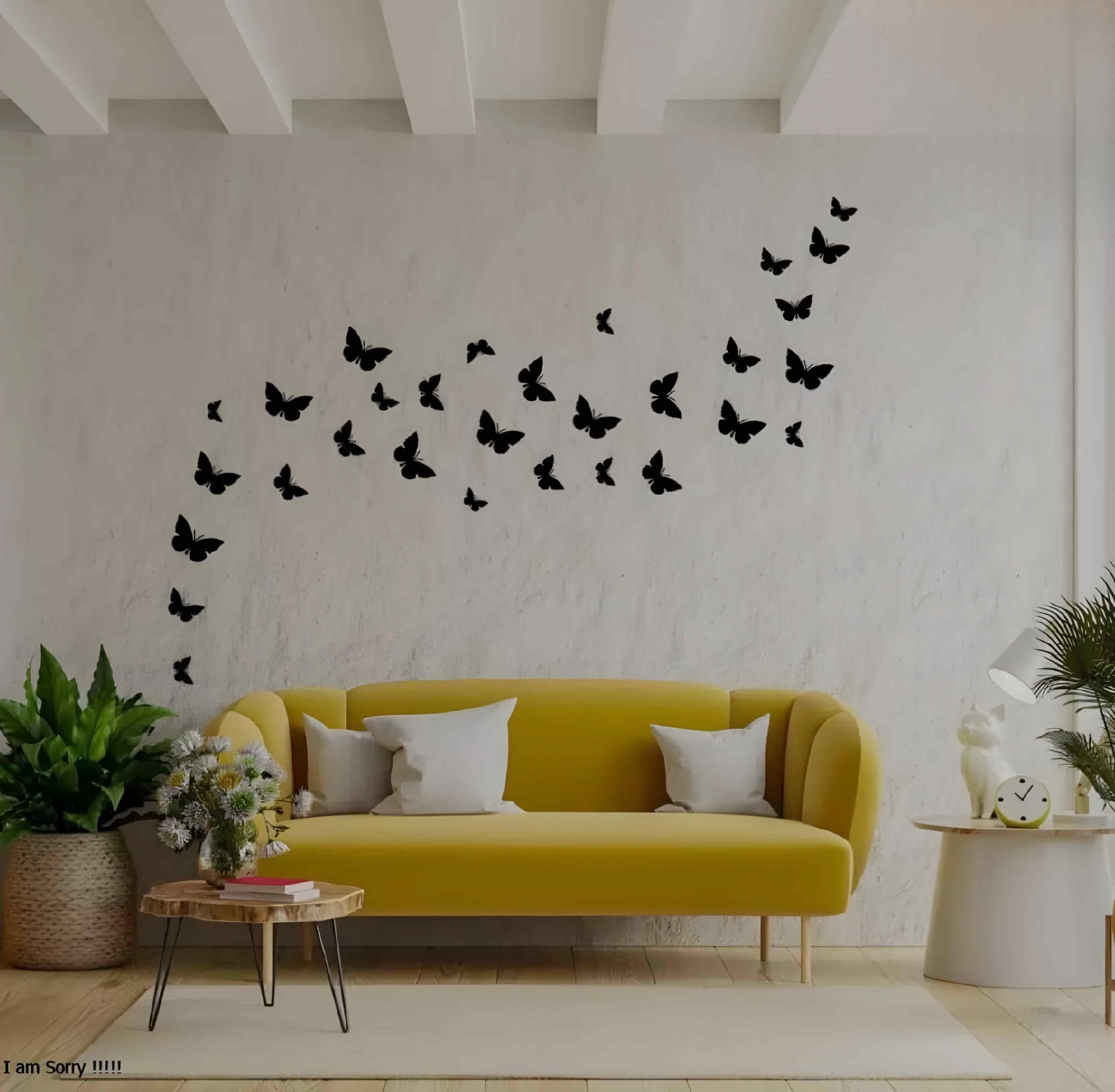 Pack of 30 – 3D Wooden Butterfly Wall Decor for Home & Kids' Rooms