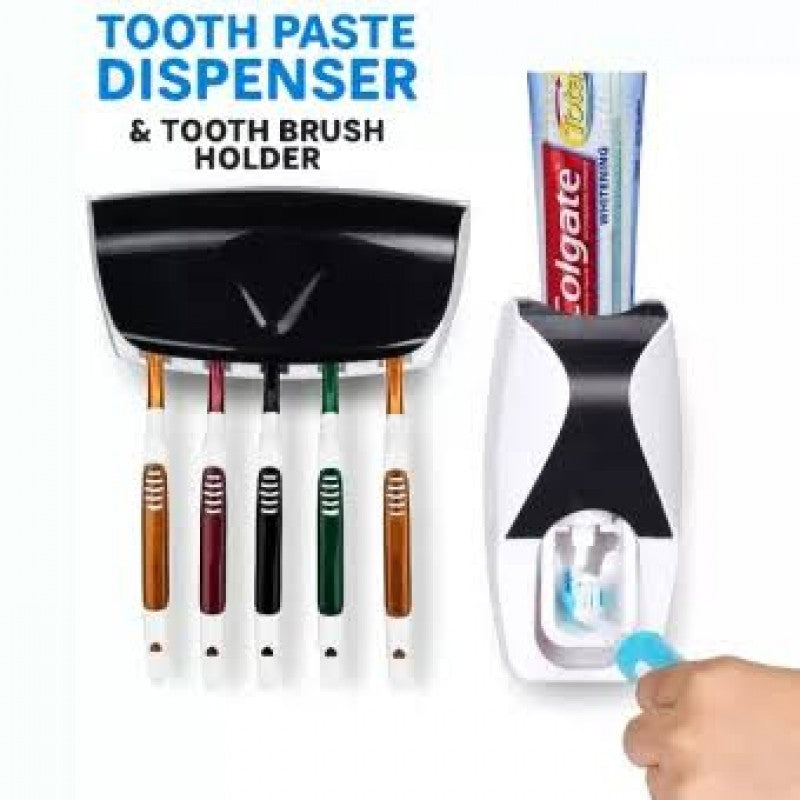 Automatic Toothpaste Dispenser with 5-Toothbrush Holder