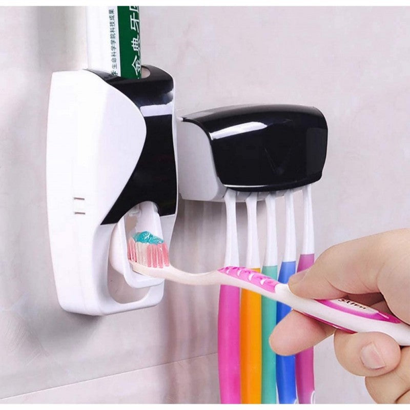 Automatic Toothpaste Dispenser with 5-Toothbrush Holder