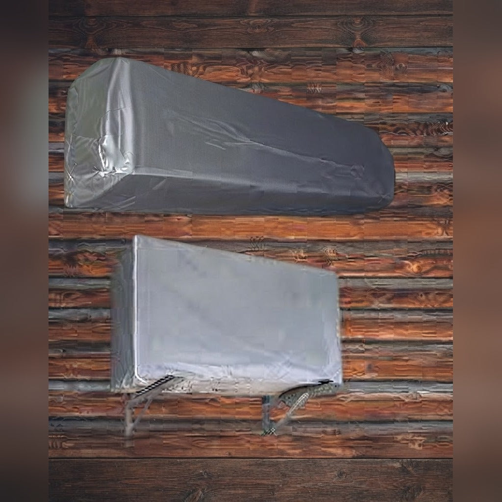 Parachute AC cover set on indoor and outdoor unit