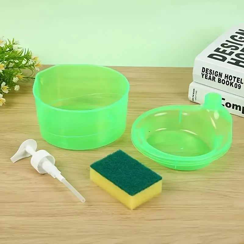 2-in-1 Soap Dispenser with Sponge Holder