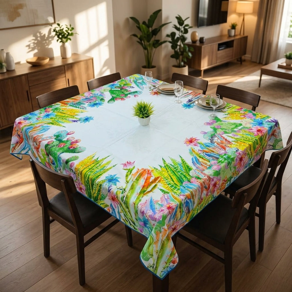 Floral dining table cover