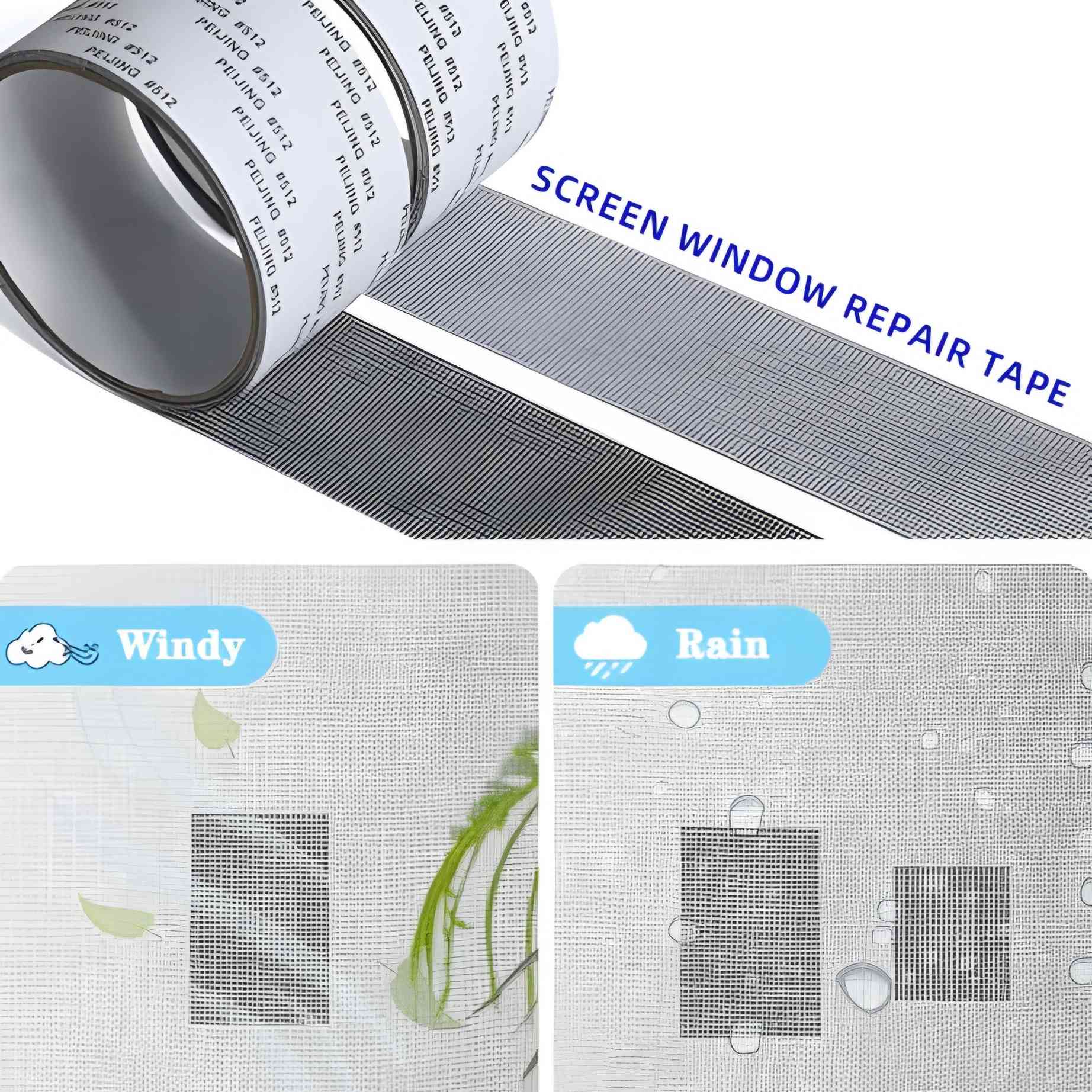 Strong Self Adhesive Window Net Screen Repair Patch Tape For Covering Up Holes Tears Anti Insect Mosquito Mesh