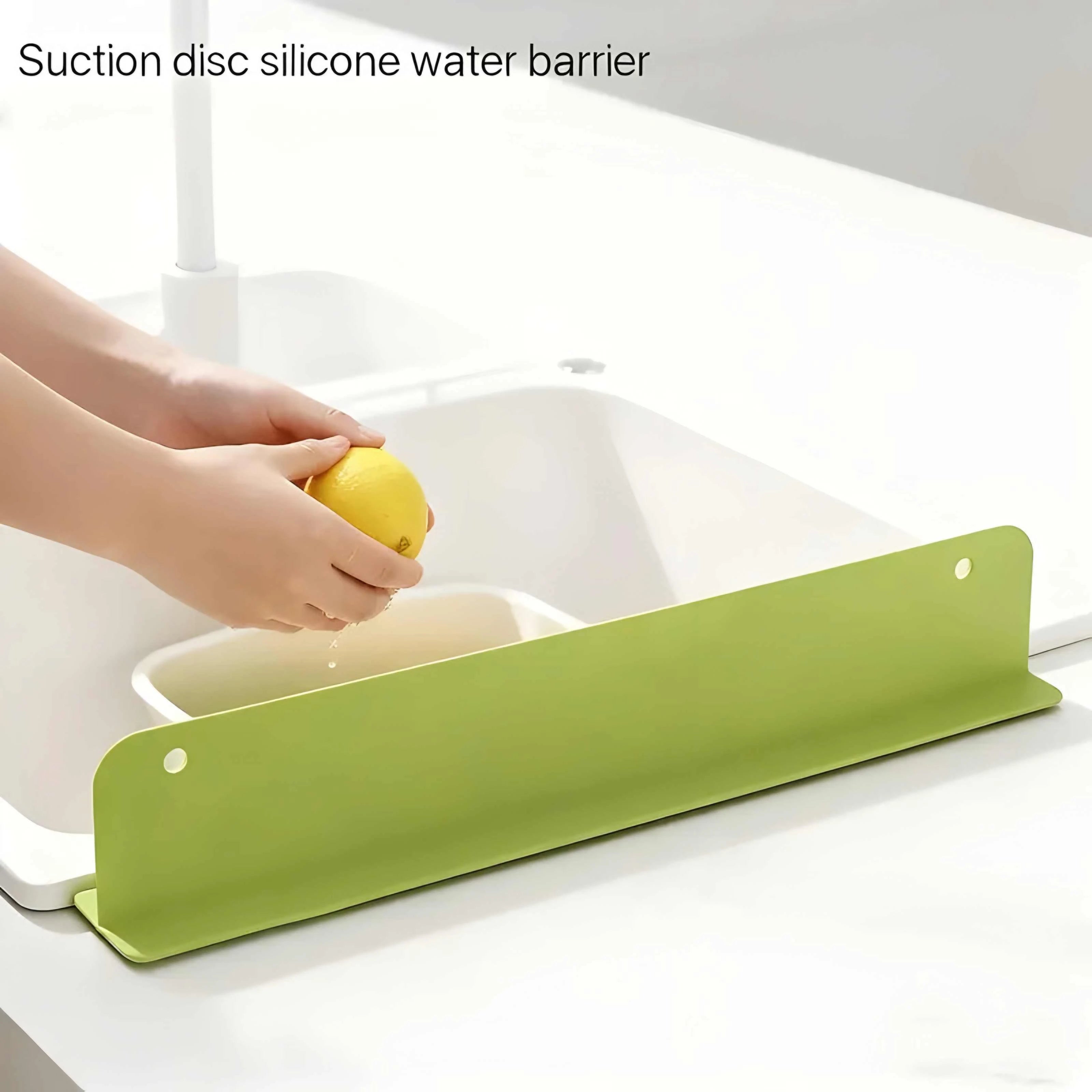 Silicone Sink Splash Guard with Suction Cup – Reusable Waterproof Kitchen Countertop Protector
