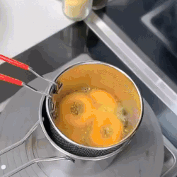 1200ml Stainless Steel Deep Fryer Pot with Strainer Basket