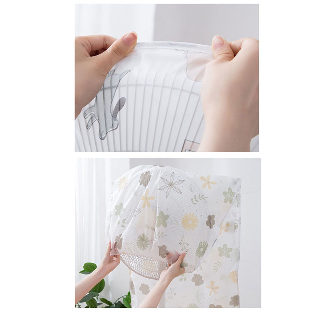 Putting on fan cover
