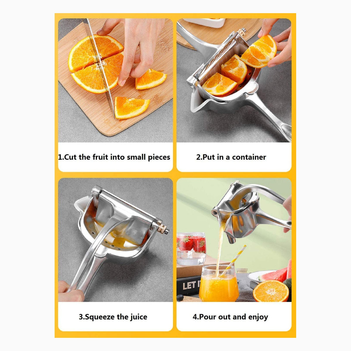 Square product hero - Fruit Juicer Manual Squeezer Stainless Steel