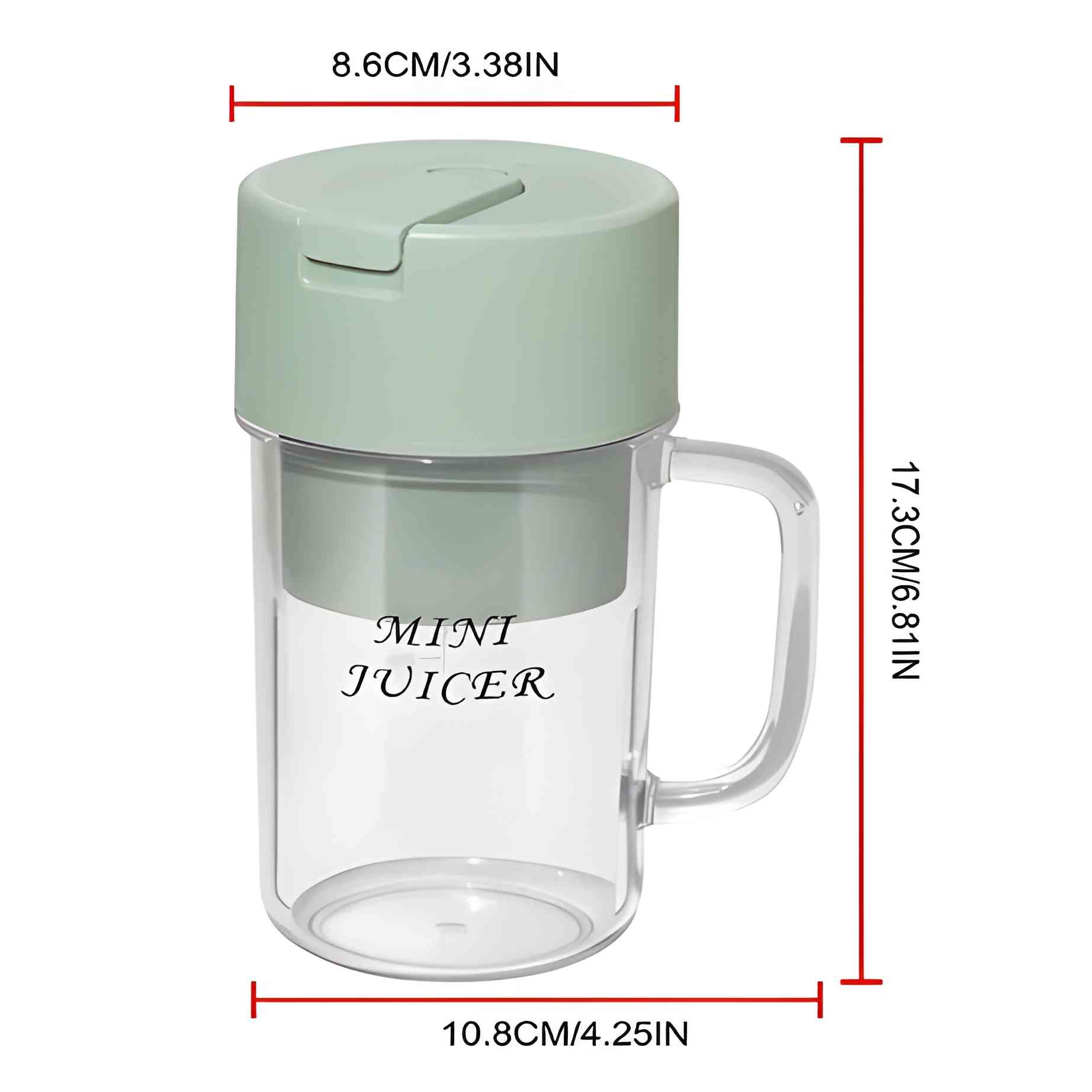 Portable Mini USB Rechargeable Juicer Blender with 6 Rotating Blades and Straw Cup For Effortlessly Blends Fruits, Veggies, and More