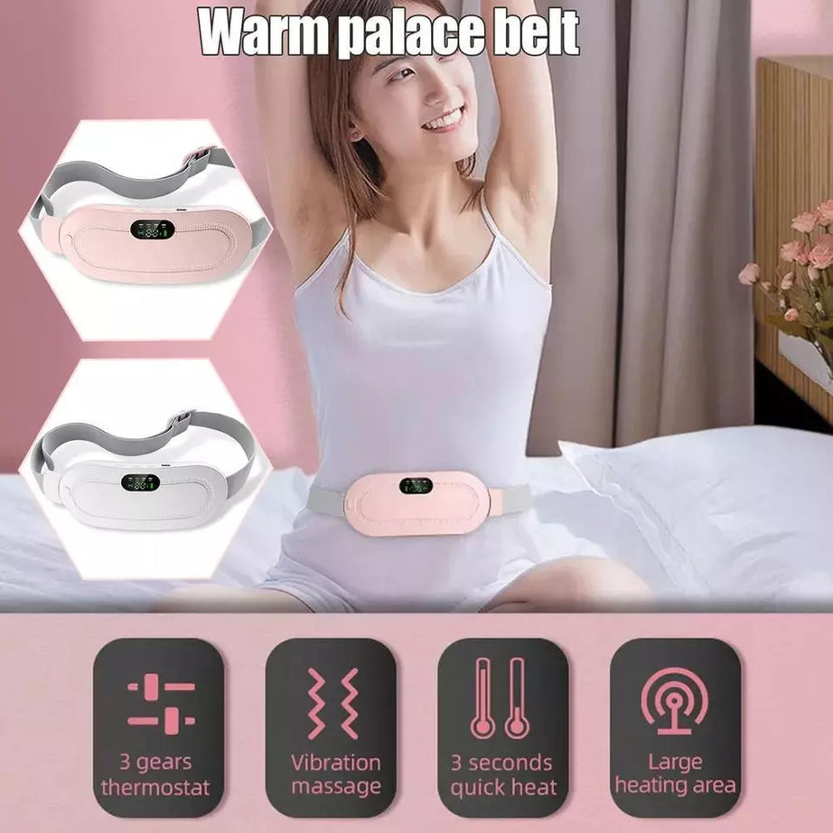 Portable Menstrual Heating Pad with 3 Heat Levels | 4 Vibration Massage Modes