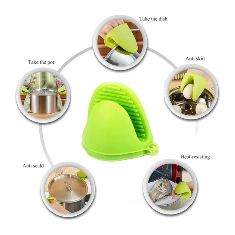 Silicone Heat-Resistant Pot Holder Clips – 1 Pair