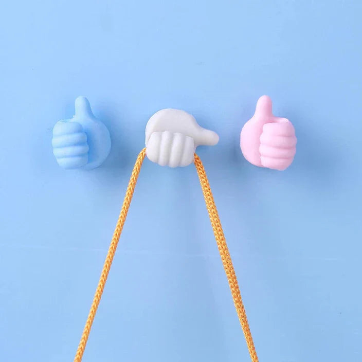 Silicone Thumb-Shaped Wall Hooks – Pack of 10