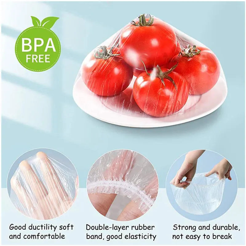 Disposable Elastic Food Covers – Pack of 100
