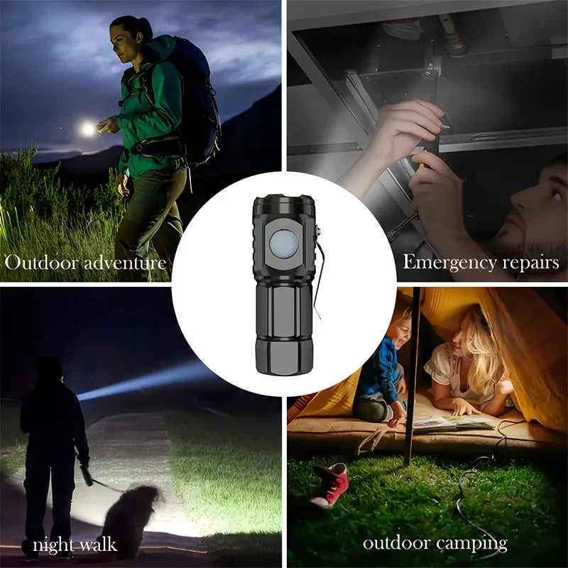 Rechargeable 3 LED Mini Flashlight with Magnetic Base