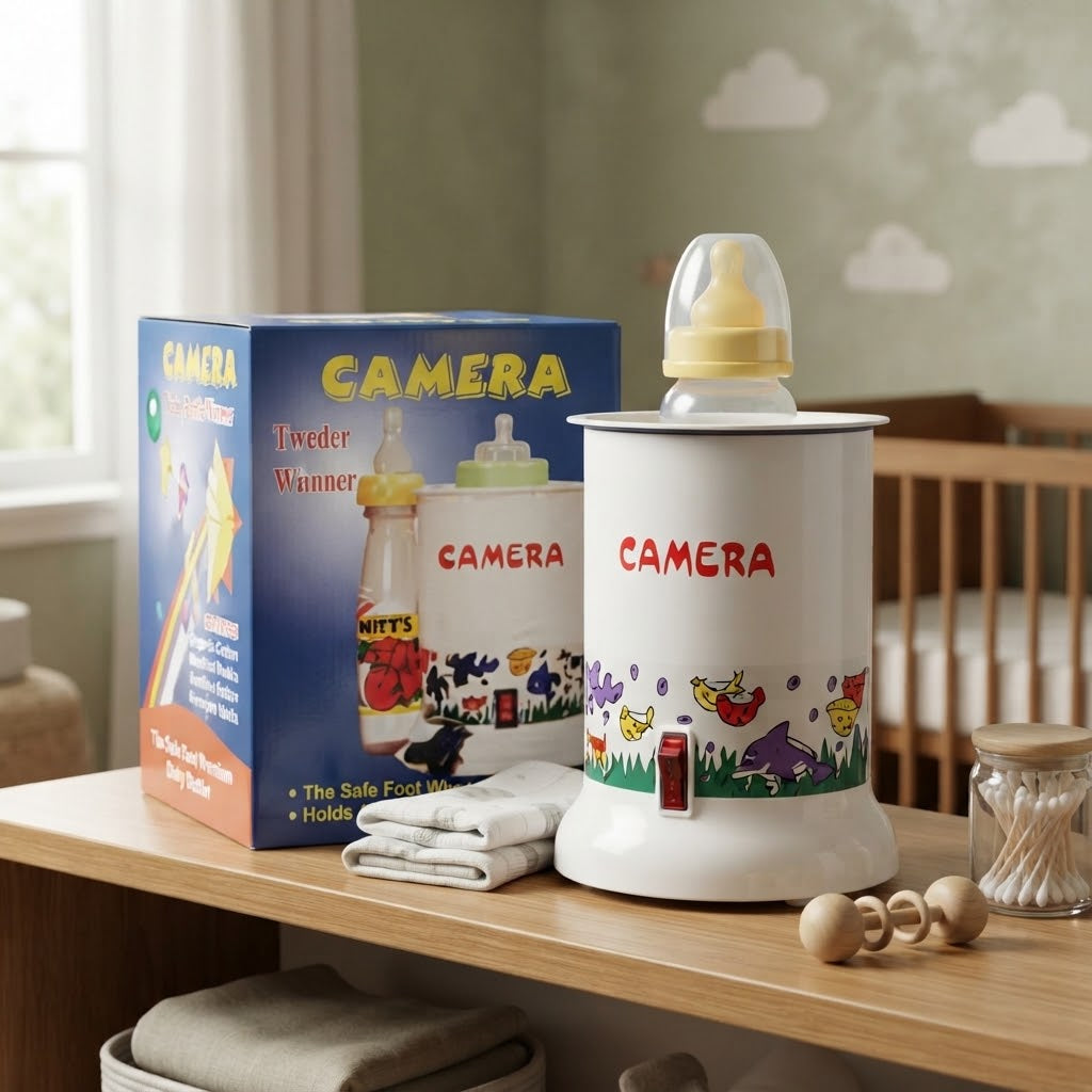 Baby Bottle Warmer & Feeder Warmer by Camera - Electric Milk Warmer for Newborn - White 1 Piece (without Cap)