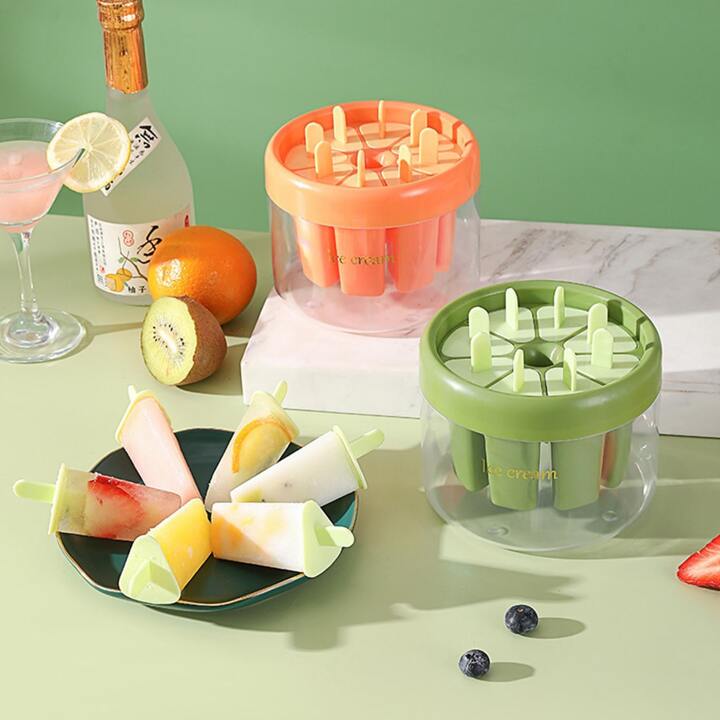 Plastics Ice Cream Mold DIY Dessert Popsicle Moulds Tray Ice Cube Maker