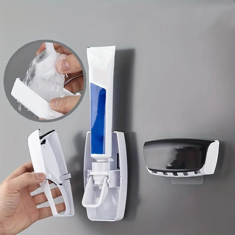 Automatic Toothpaste Dispenser with 5-Toothbrush Holder