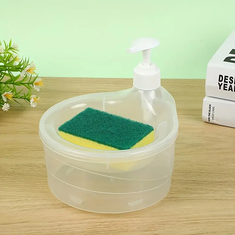 2-in-1 Soap Dispenser with Sponge Holder