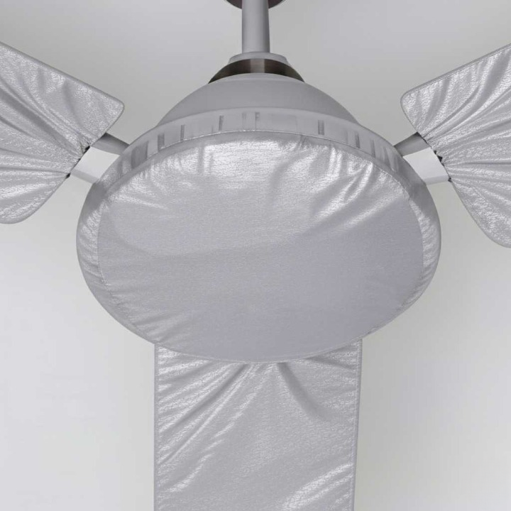 Dustproof Parachute Fabric Ceiling Fan Cover Set – 3 Blade Covers + 1 Motor Cover